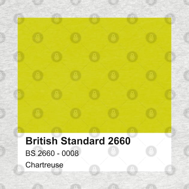 Chartreuse Green British Standard 0008 Colour Swatch by mwcannon